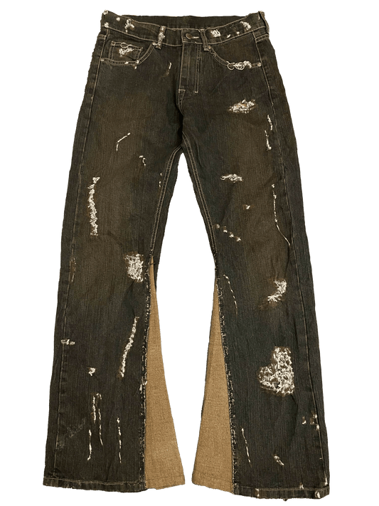 10F1 flared mud wash jeans(34x31)