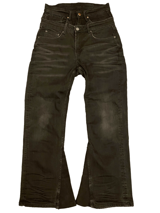 1OF1 double-waisted black jeans(31x28)