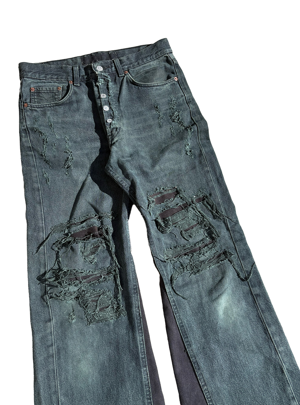 Pureliism™ Noir flared denim, w: 31