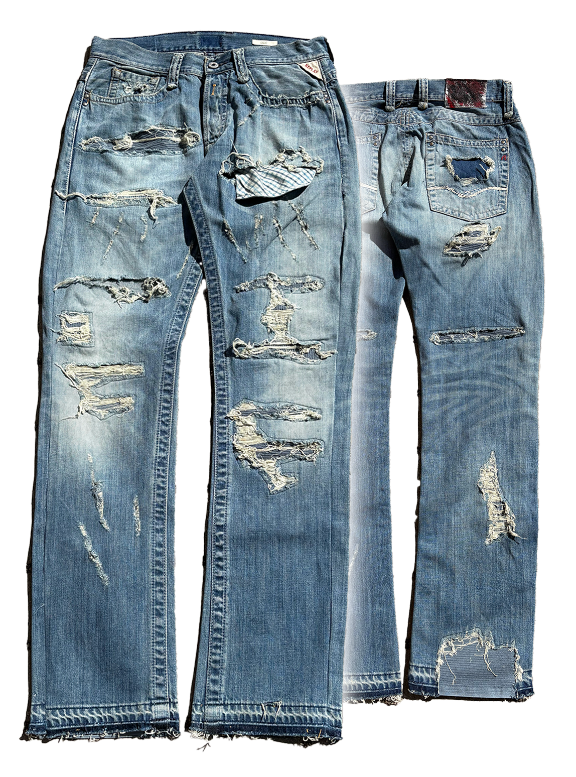 Pureliism™ Distressed light blue jeans, w: 31