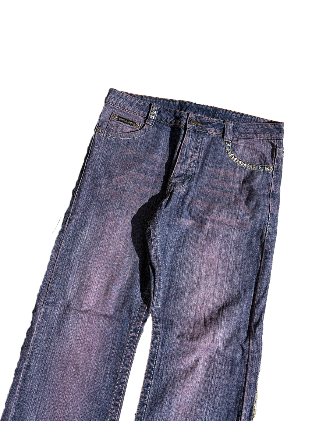 Pureliism™ pink studded denim, w: 33'