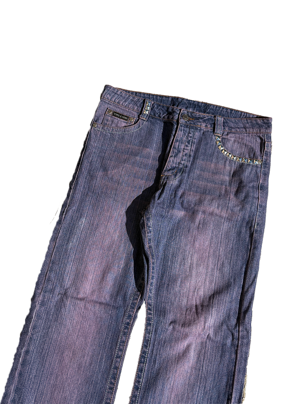 Pureliism™ pink studded denim, w: 33'